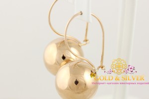 Оригинальные украшения – золотые серьги шарики
